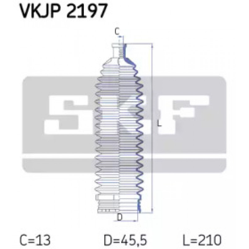 VKJP 2197 SKF - Пильовик привідного валу